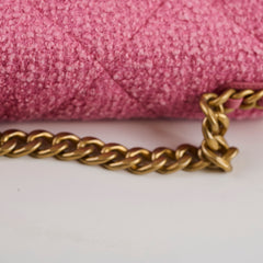 Chanel Pink Tweed Small Chanel 19