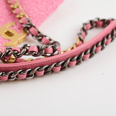 Chanel Pink Tweed Small Chanel 19