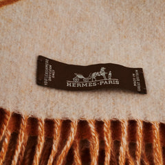 Hermes Cashmere Yellow Scarf
