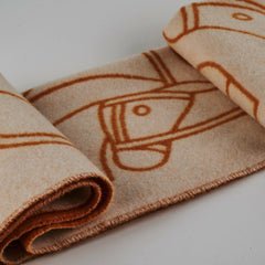 Hermes Cashmere Yellow Scarf