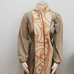 Hermes Cashmere Yellow Scarf