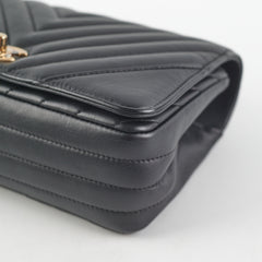 Chanel Chevron Season Flap Black