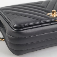 Chanel Chevron Season Flap Black