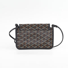 Goyard Plumet Leather Crossbody Shoulder Bag Black