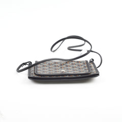 Goyard Plumet Leather Crossbody Shoulder Bag Black