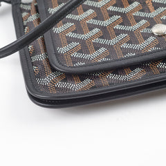Goyard Plumet Leather Crossbody Shoulder Bag Black