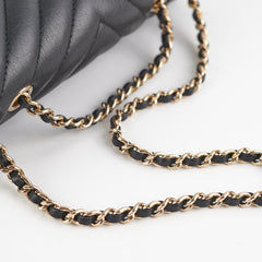 Chanel Chevron Season Flap Black