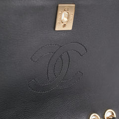 Chanel Chevron Season Flap Black