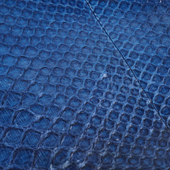 Chanel O case Medium Exotic Leather Blue