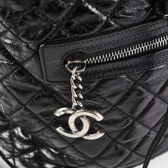 Chanel Black Distressed Calfskin Backpack