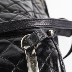 Chanel Black Distressed Calfskin Backpack