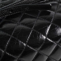 Chanel Black Distressed Calfskin Backpack