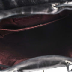 Chanel Black Distressed Calfskin Backpack
