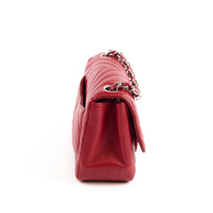 Chanel Caviar Chevron Mini Square Red