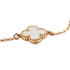 Van Cleef & Arpels Sweet Alhambra White Mother Of Pearl Bracelet