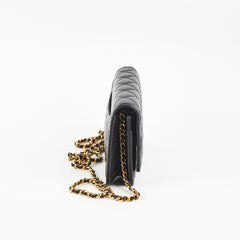 Chanel Wallet On Chain WOC Lambskin Black - Microchipped