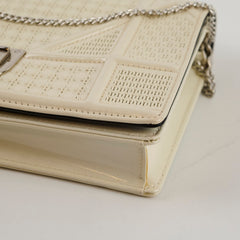 Christian Dior Mini Patent Diorama Ivory