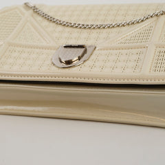 Christian Dior Mini Patent Diorama Ivory