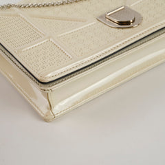 Christian Dior Mini Patent Diorama Ivory