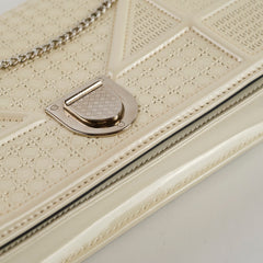 Christian Dior Mini Patent Diorama Ivory