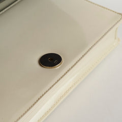 Christian Dior Mini Patent Diorama Ivory