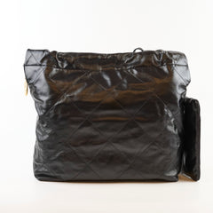 Chanel Medium 22 Black Goatskin