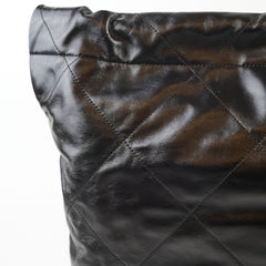 Chanel Medium 22 Black Goatskin