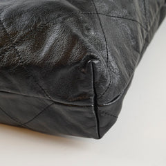 Chanel Medium 22 Black Goatskin