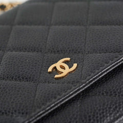 Chanel WOC Wallet On Chain Caviar Black