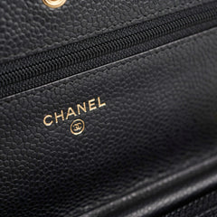 Chanel WOC Wallet On Chain Caviar Black