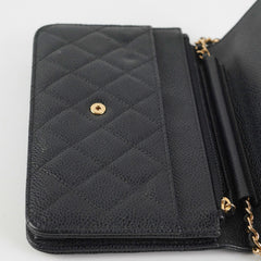 Chanel WOC Wallet On Chain Caviar Black
