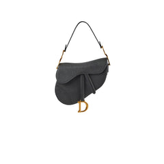 Dior Saddle Bag With Strap Calfskin Black Medium