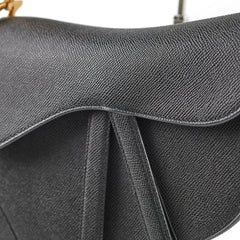 Dior Saddle Bag With Strap Calfskin Black Medium