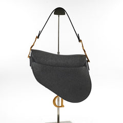 Dior Saddle Bag With Strap Calfskin Black Medium