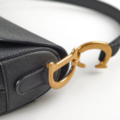 Dior Saddle Bag With Strap Calfskin Black Medium