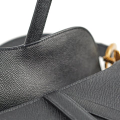 Dior Saddle Bag With Strap Calfskin Black Medium