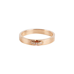 Chaumet Liens Ring with Diamonds 18k Rose Gold 53