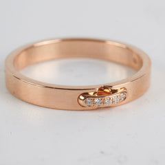 Chaumet Liens Ring with Diamonds 18k Rose Gold 53