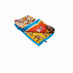 Hermès Kachinas 140cm Cashmere Scarf Orange