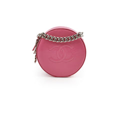 Chanel Patent Round As Earth Crossbody Bag Pink