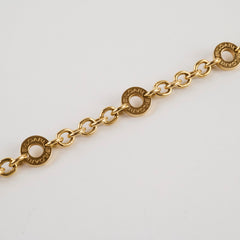 Bulgari 18k Engraved 6 Circle Yellow Gold Bracelet
