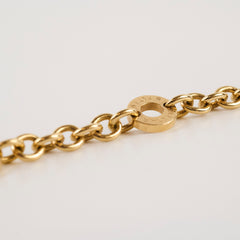 Bulgari 18k Engraved 6 Circle Yellow Gold Bracelet
