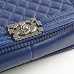 Chanel New Medium Boy Dark Blue 21