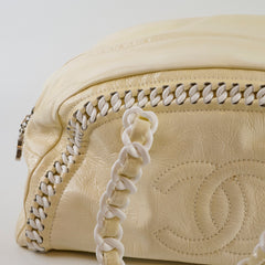 Chanel Luxe Ligne Bowler Bag Patent Ivory