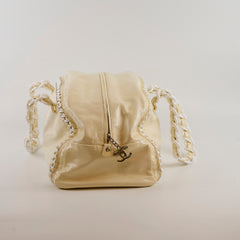 Chanel Luxe Ligne Bowler Bag Patent Ivory