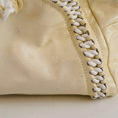 Chanel Luxe Ligne Bowler Bag Patent Ivory