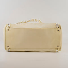 Chanel Luxe Ligne Bowler Bag Patent Ivory