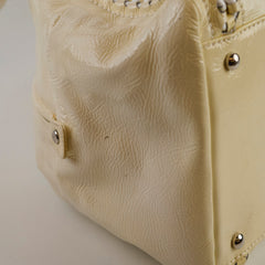 Chanel Luxe Ligne Bowler Bag Patent Ivory