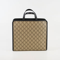Gucci GG Supreme Apple Gingham Tote Brown/Black