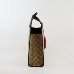 Gucci GG Supreme Apple Gingham Tote Brown/Black